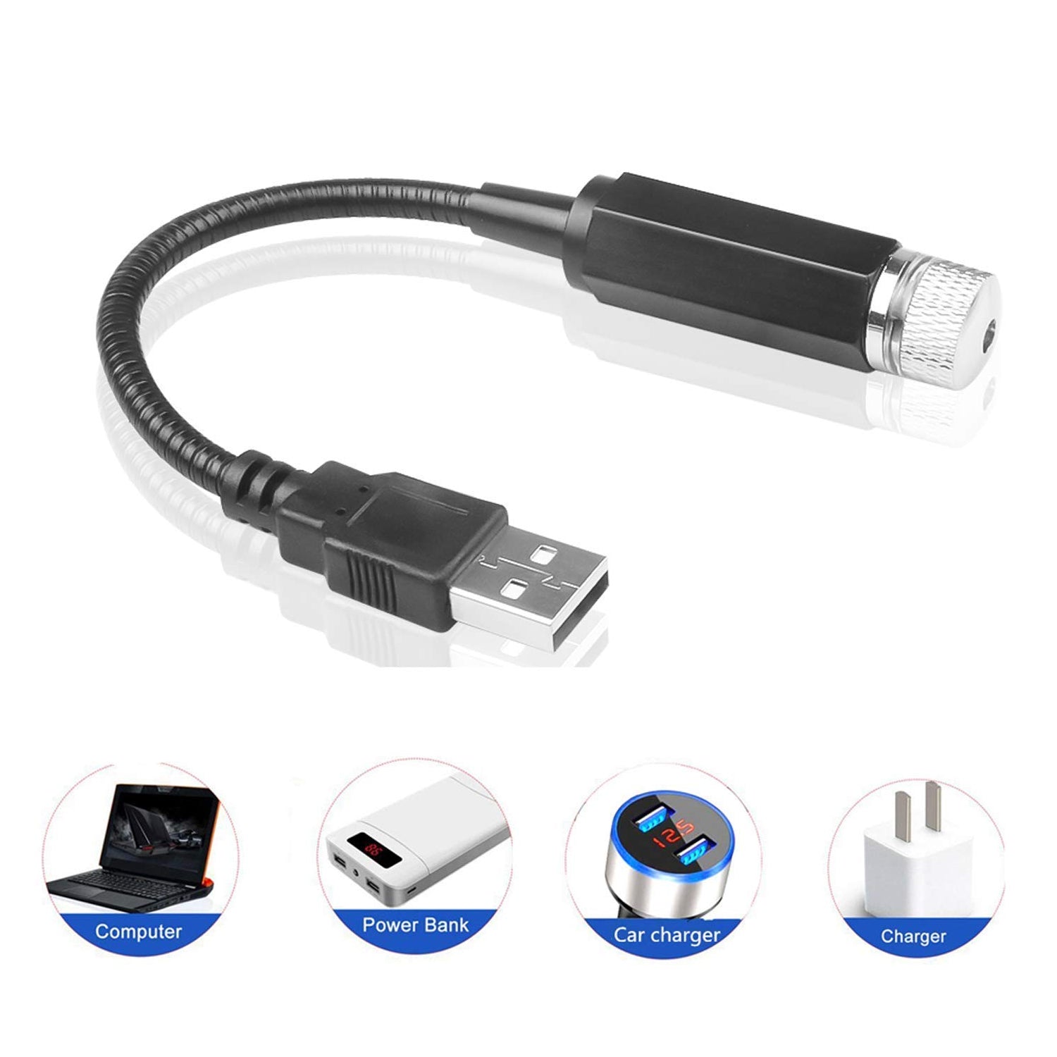 7290  Multipurpose Laser Light Light Galaxy Night Sky Ambiance Laser Micro Projector Atmosphere Ambient Roof Usb Light Car Ceiling Bedroom For Party (1 Pc)