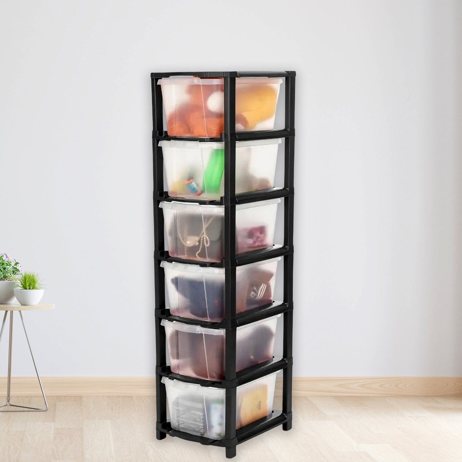 6-layer Modular Plastic Drawer Storage Cabinet