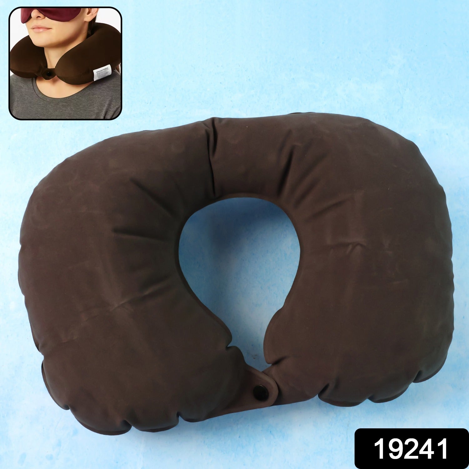 Inflatable U-shaped Travel Neck Pillow (1 Pc)